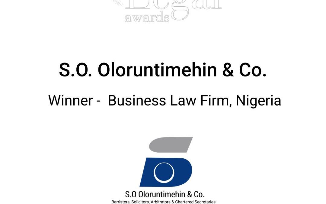 S. O. Oloruntimehin & Co Wins Business Law Firm of the Year at Acquisition International Legal Awards